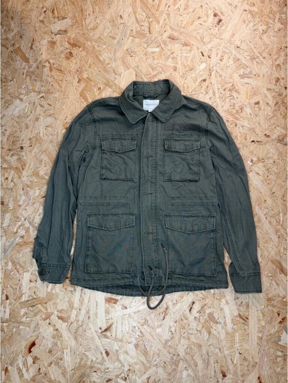 Aeropostale Utility Jacket Womens Medium Green Cotton Military Field Coat
